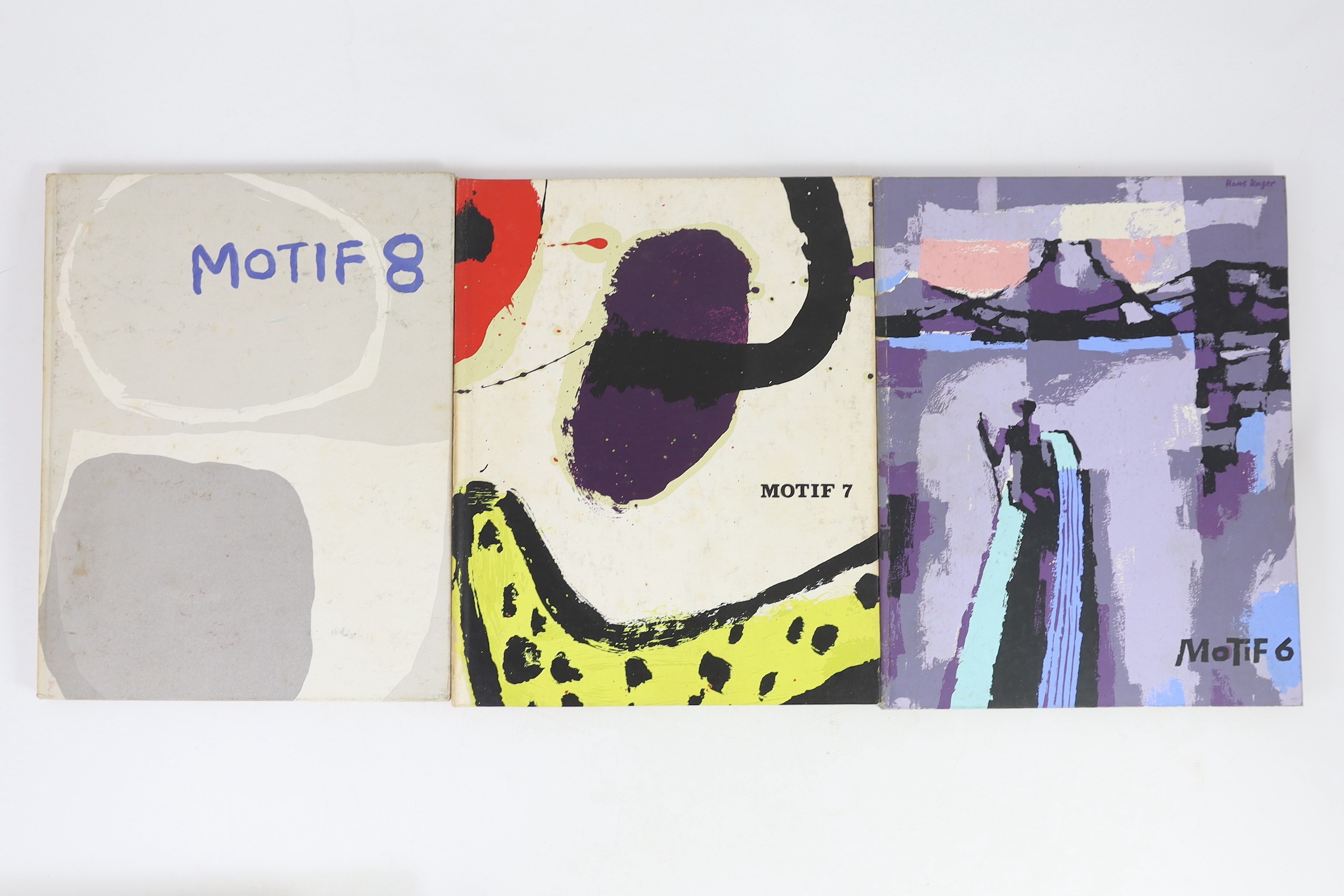 Motif…Motif: A Journal of the Visual Arts, edited by Ruari Mclean, numbers 1-13 (all published) 4to, original boards or wraps, The Shenval Press, London, 1958-64